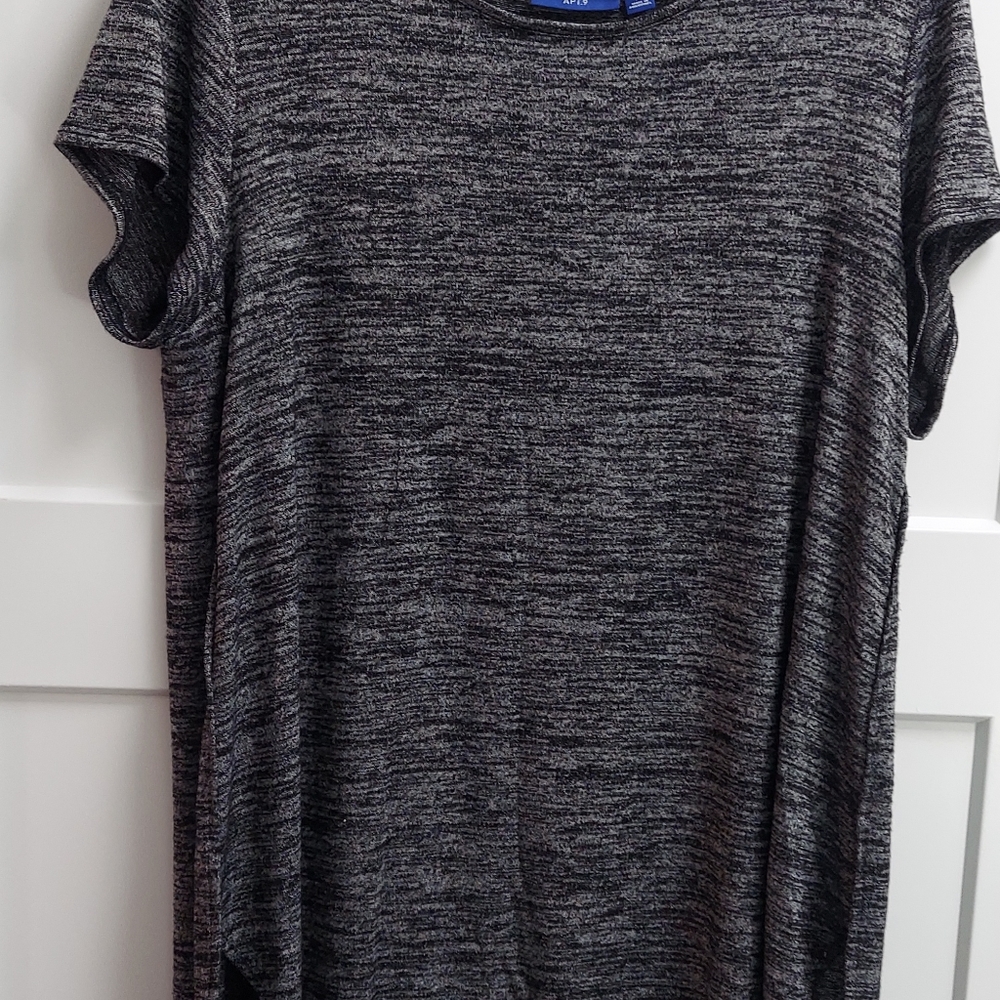 Black Heathered t shirt/tunic